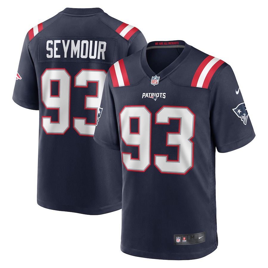 Men New England Patriots #93 Richard Seymour Nike Navy Retired Player Game NFL Jersey->new england patriots->NFL Jersey